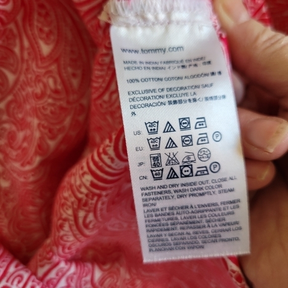 Tommy Hilfiger‎ dress red paisley design large - Picture 5 of 5
